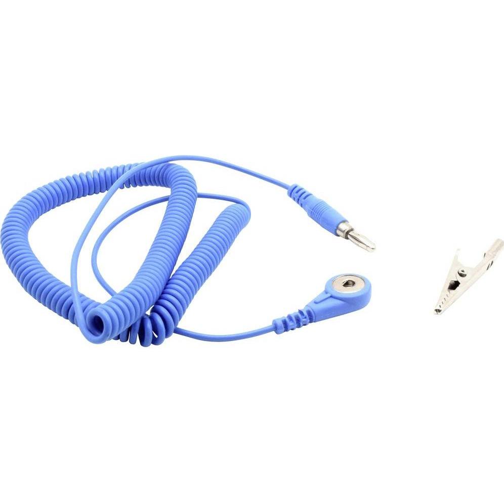 Quadrios, Zubehör Arbeitsschutz, ESD-Erdungskabel 1.80 m Druckknopf 4 mm, Stecker, Krokodilklemme