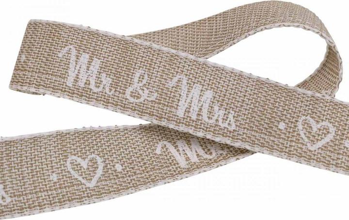 Image du produit Halbach Dekoratives Geschenkband mit Herzmotiv für einzigartige Hochzeitsdekoration