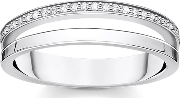 Produktbild Thomas Sabo Ring Doppel Weisse Steine Silber (54, 925 Silber)