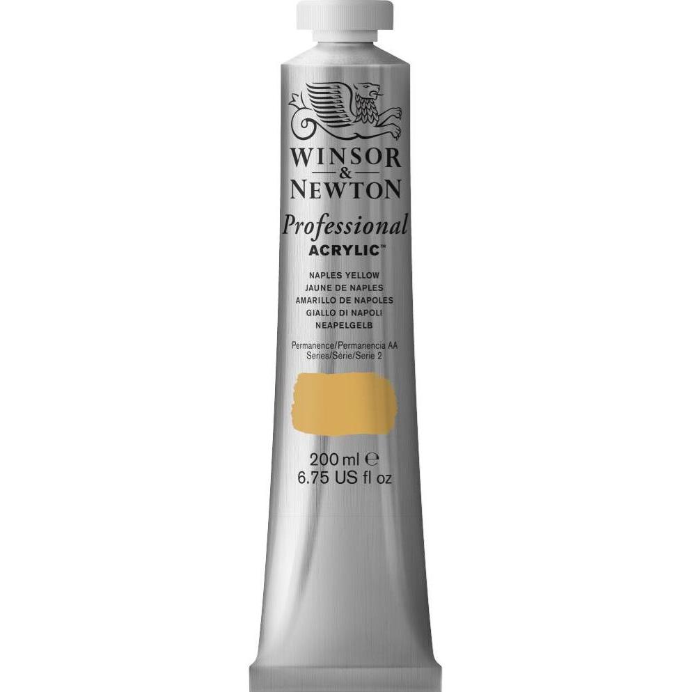 Winsor & Newton, Künstlerfarbe + Bastelfarbe, Proff. acrylic 200ml naples yellow 422 (200 ml)