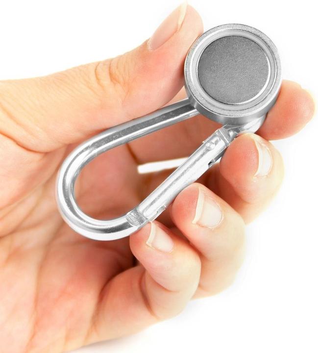 Produktbild Supermagnete Topfmagnet mit Karabiner (2x)