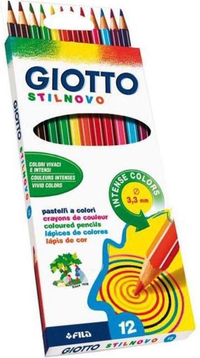 Giotto Stilnovo matite colorate scatola di cartone multicolore, 12 pezzi (Multicolore, 12 x)