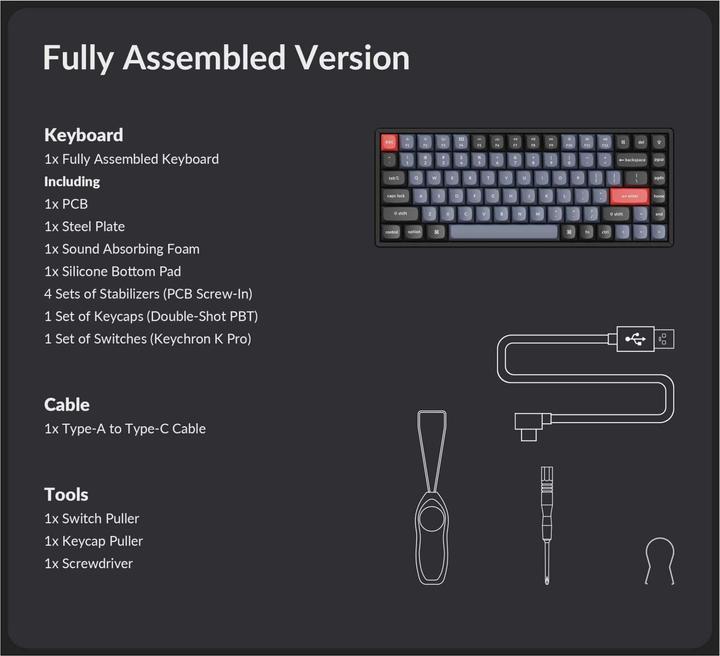 Image du produit Keychron K2 Pro (US, Sans fil, Filaire)