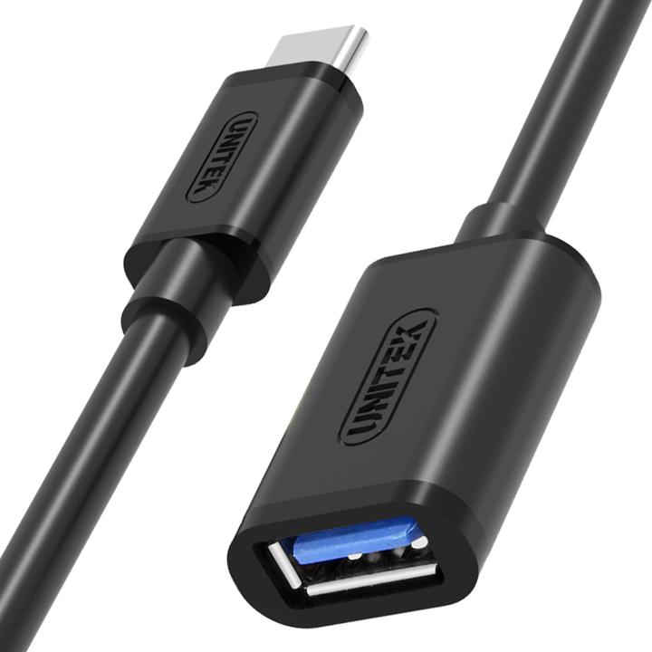 Actual product image Unitek USB cable USB-C (M) to USB type A (W) (0.20 m, USB 3.2 Gen 1)