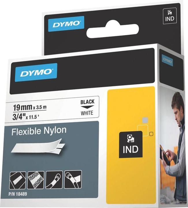 Produktbild Dymo Rhino Nylonband 18759, weiss (1.90 cm, Weiss)