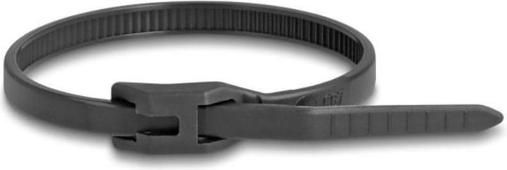 Actual product image Delock Cable ties with flat head L 370 x W 7.6 mm 100 pieces black (Plastic cable ties, 370 mm, 100 pcs.)