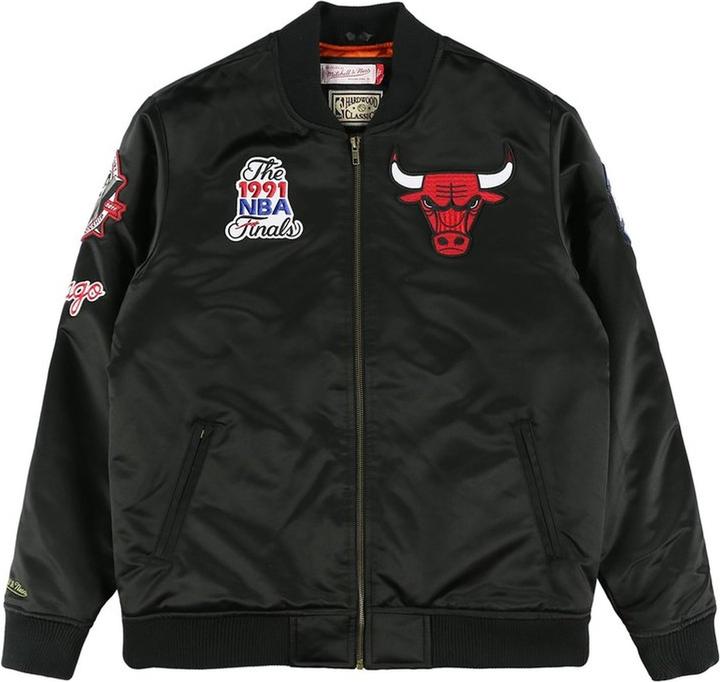Immagine prodotto Mitchell & Ness M&N Satin Bomber Veste - FLIGHT Chicago Bulls noir (M)