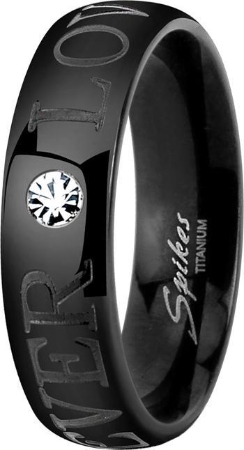 Immagine prodotto Star Piercing Anello nero Amore per sempre (61, 925 Argento)