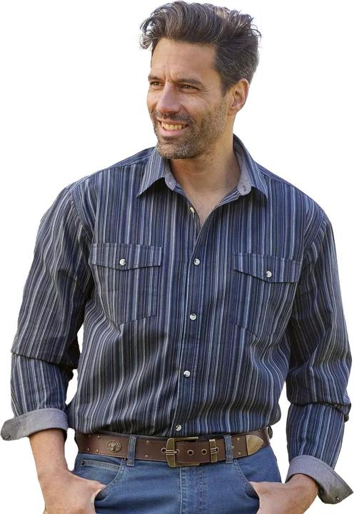 Produktbild Atlas For Men Gestreiftes Popeline Hemd (XXL)