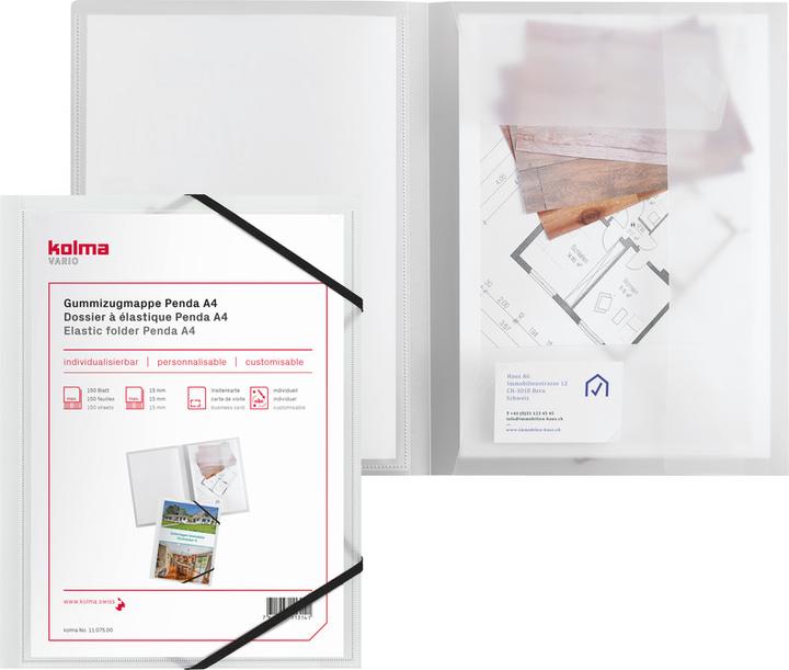 Produktbild Kolma Gummizugmappe Vario A4 farblos (A4, 1x)
