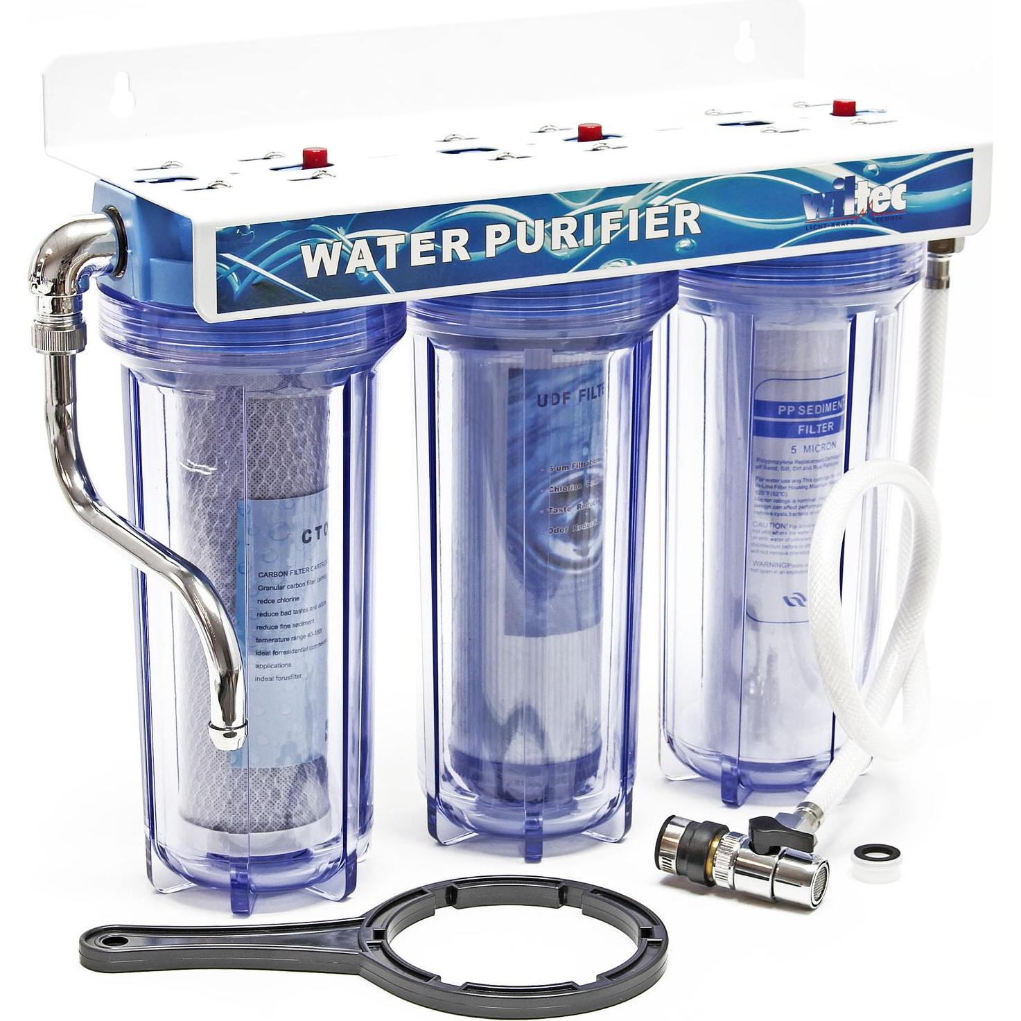 Naturewater NW-PR103 3 Stufen Filter 5µ 26,16mm 3/4" Sedimentfilter Aktivkohle, Wasserfilter, Blau