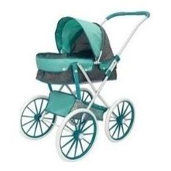 MADE Gondelkinderwagen mit grossen Rädern, Grau und Mint