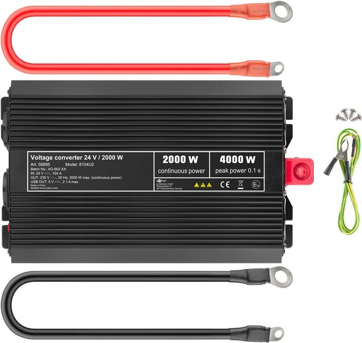 Actual product image Goobay Voltage Transformer 2000 W, Black