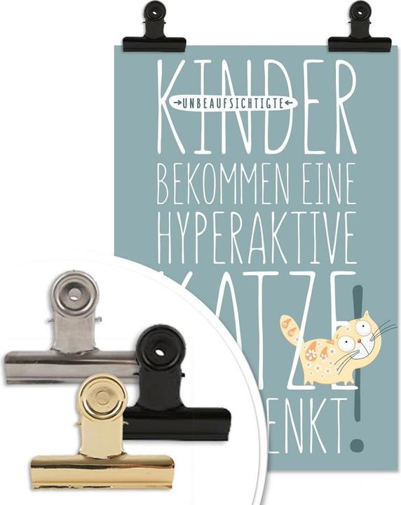 Image du produit Trenddeko Des enfants non surveillés se voient offrir un chat hyperactif. (30 x 45 cm)