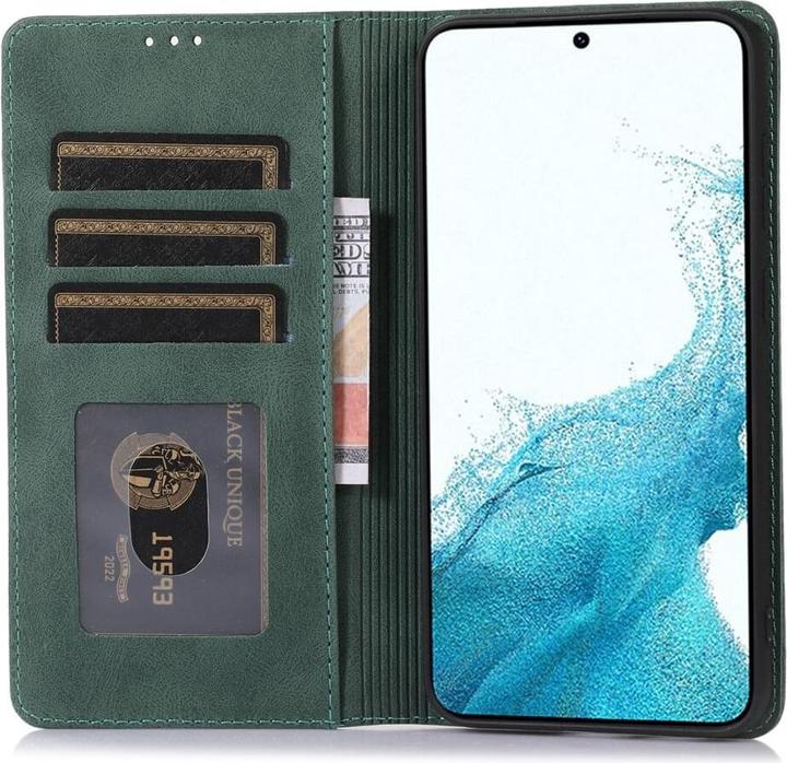 Produktbild Cover-Discount Galaxy A25 5G - Vintage Flip Case Hülle grün (Samsung Galaxy A25 5G)