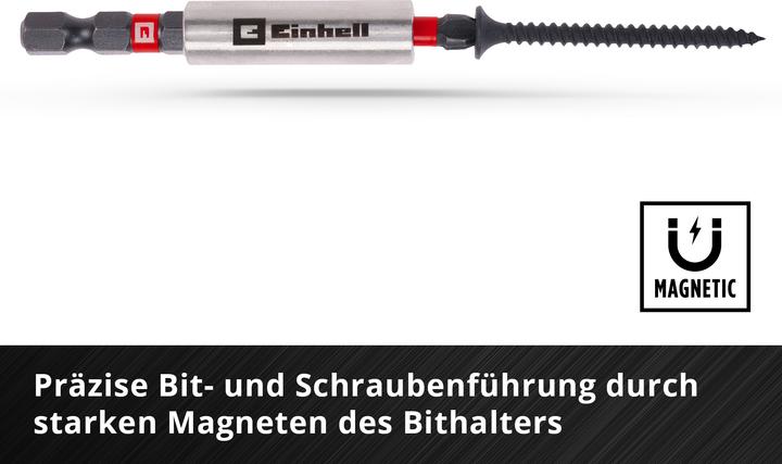 Actual product image Einhell Impact bit set, 109220, M-case, 39 pieces (Allen screw, Screw slot, Cross other, Cross Pozidriv PZ)