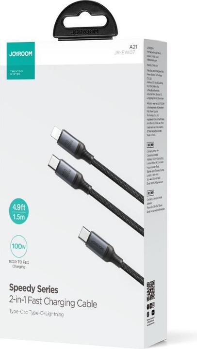 Image du produit Joyroom Usb Type C - Lightning, USB Type C (1.50 m, USB 2.0, 100 W)