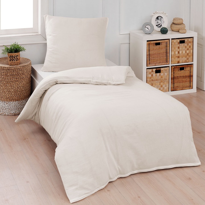 Actual product image Traumschlaf Muslin Uni (Duvet cover, 80 x 80 cm, 240 x 220 cm)