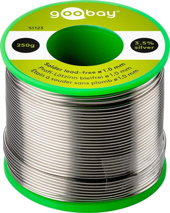 Image du produit Goobay Étain de soudure professionnel sans plomb, ø 1,0 mm, 250 g (Souder)