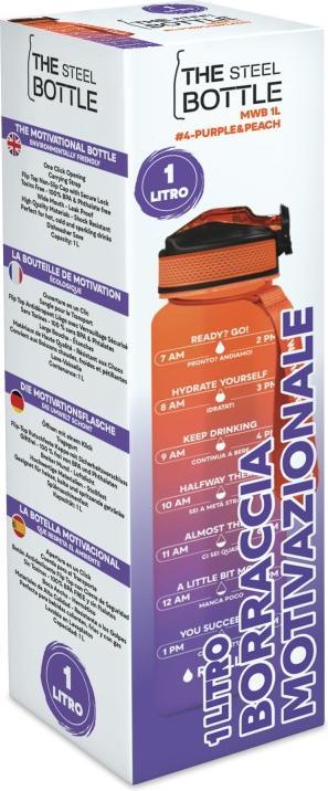 Produktbild The Steel Bottle T TEX Motivationsflasche 1L Orange und (1 l)