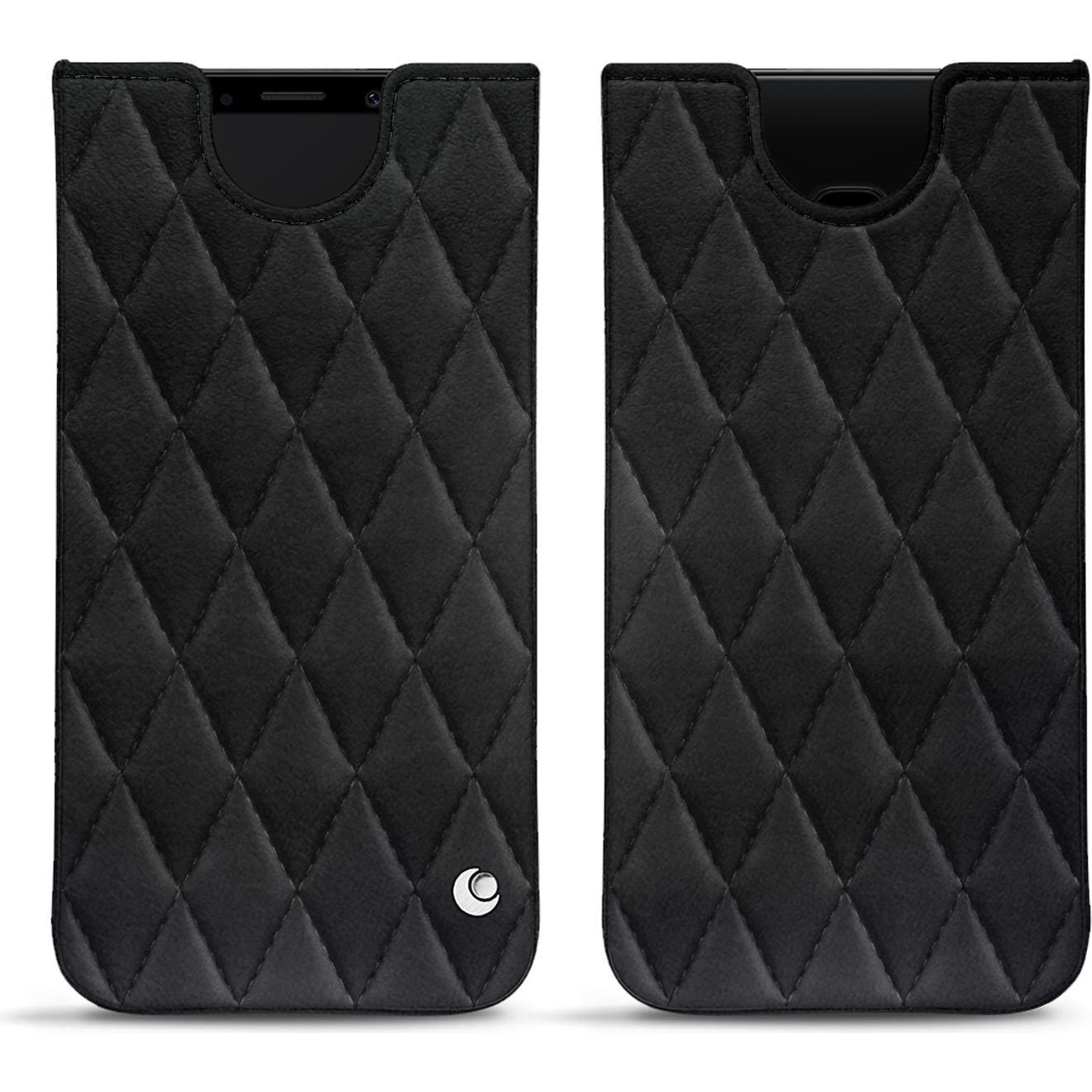 Noreve Lederschutzhülle (Samsung Galaxy S9+), Smartphone Hülle, Schwarz