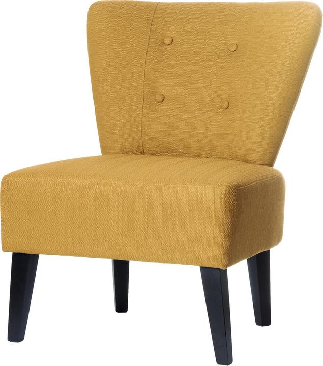 Paperflow Fauteuil lounge BRIGHTON, revêtement tissu, look vintage, pieds en bois massif, diff. couleurs
