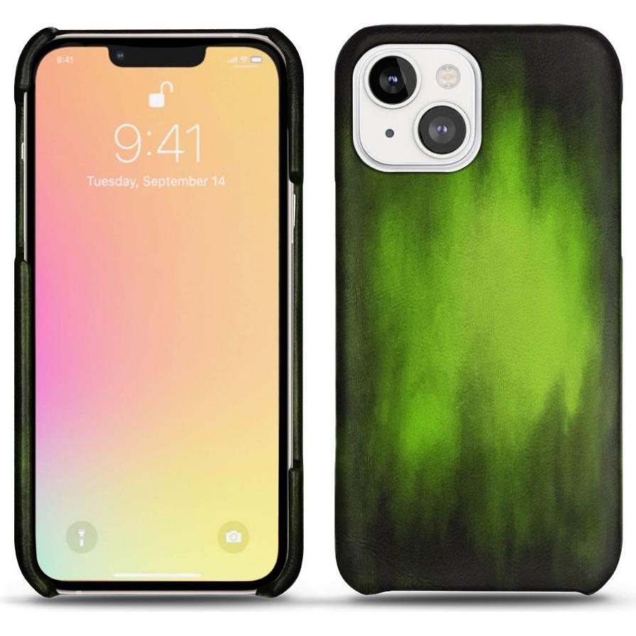 Noreve Lederschutzhülle (Apple iPhone 13), Smartphone Hülle, Grün
