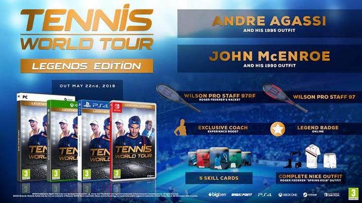 Produktbild Bigben Tennis World Tour- Legends Editio, PS4 (PS4, Multilingual)