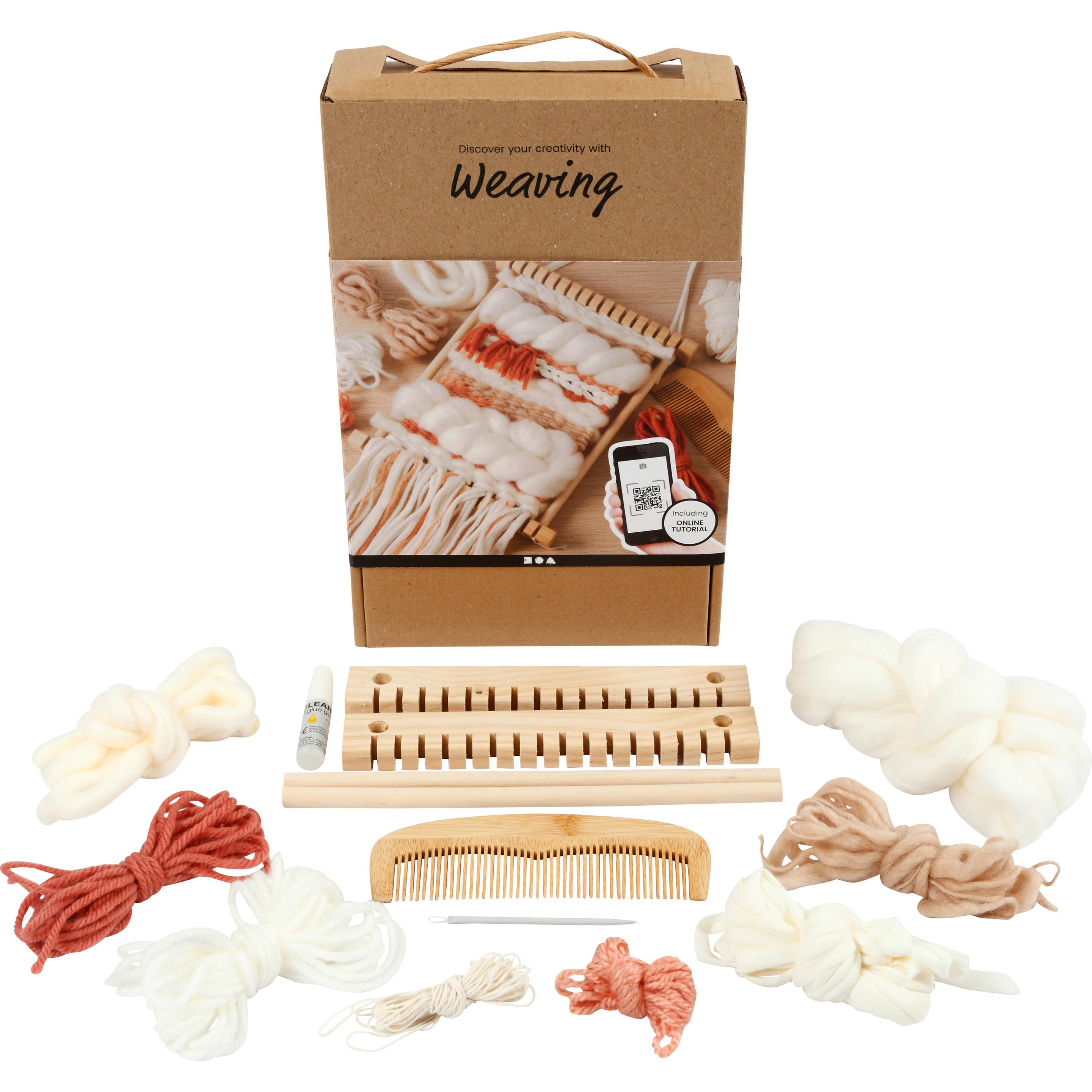 Creativ Company Lernset Weben, Handarbeitsset, Mehrfarbig