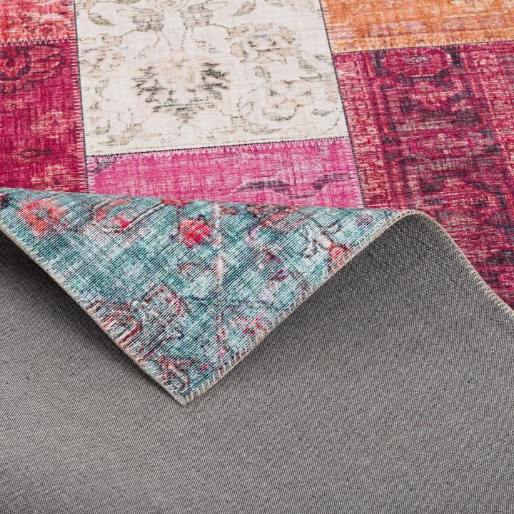 Produktbild Pergamon Luxus Vintage Designer Teppich Primus Bunt Patchwork (120 x 170 cm)