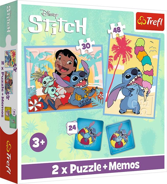 Trefl 2 in 1 Puzzles + Memo - Lilo & Stitch (48 pieces)