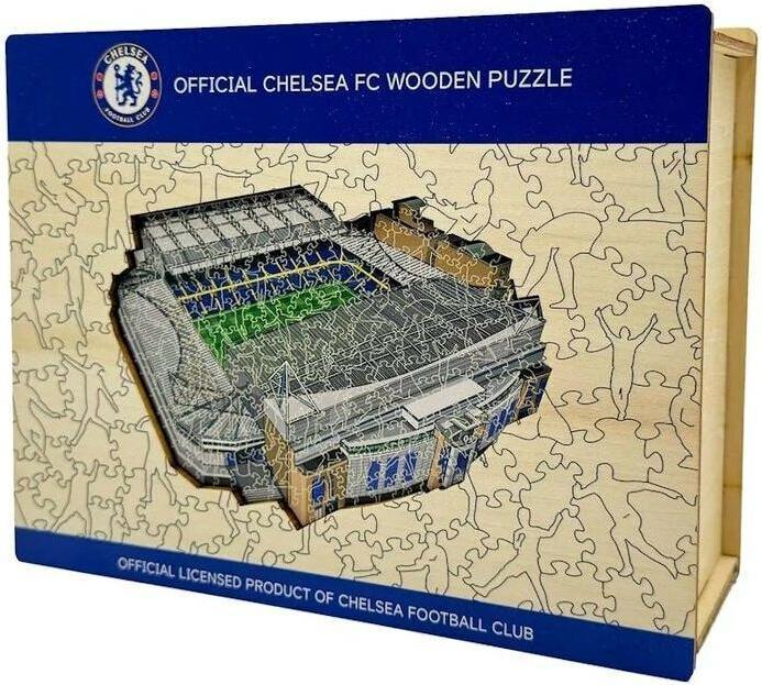 Actual product image Iconic Chelesea FC - Stamford Bridge Stadium - Wooden Puzzle Size S (150 pieces) (150 pieces)