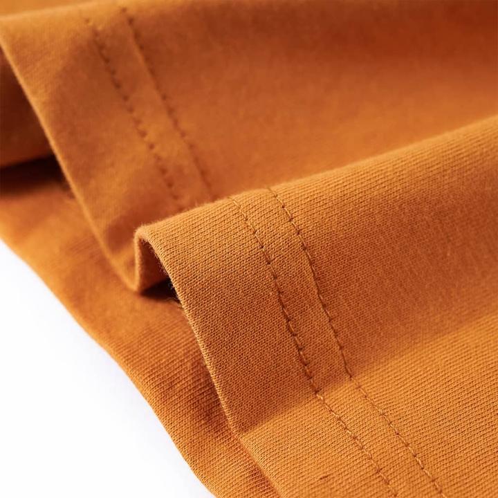 Produktbild vidaXL Kinder-Langarmshirt Dunkles Ocker 92,Material: 100 (92)