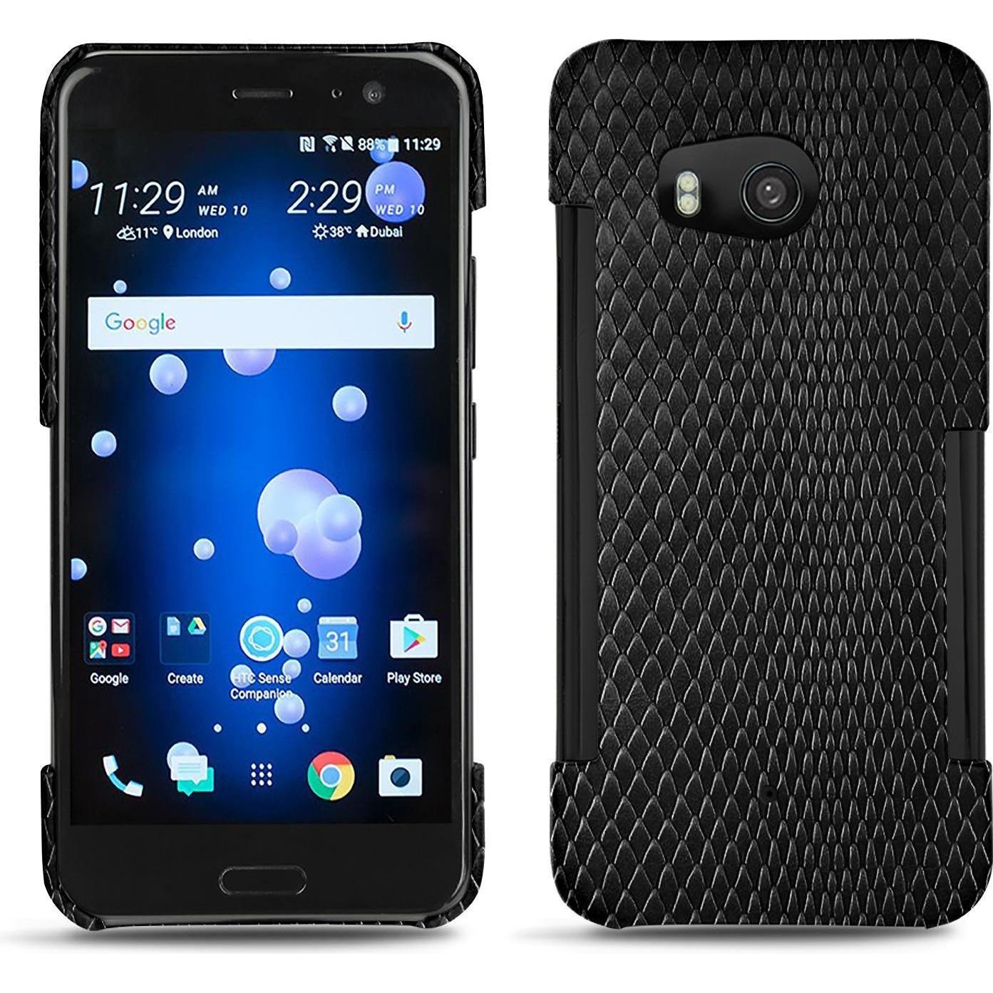 Noreve Lederschutzhülle (HTC U11), Smartphone Hülle, Schwarz
