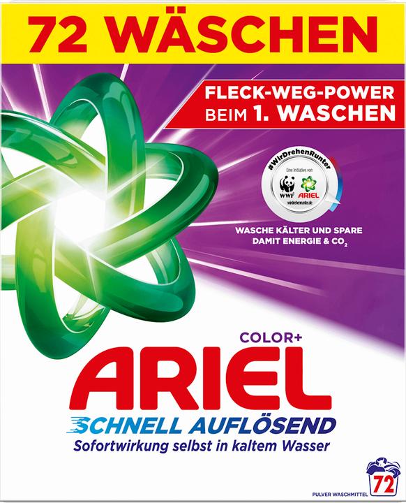 Actual product image Ariel COLOR+ Waschmittel Pulver, 3,6 kg (72 Washing cycles, Powder)