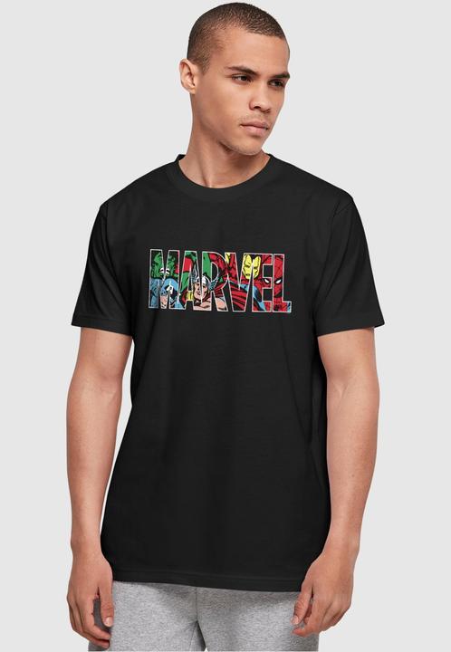 Actual product image Absolute Cult Marvel Logo Character Infill T-Shirt - 115827 (XXL)
