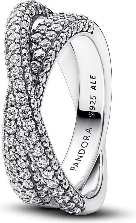 Image du produit Pandora Timeless Pavé Bague croisée double bande (52, Argent 925)