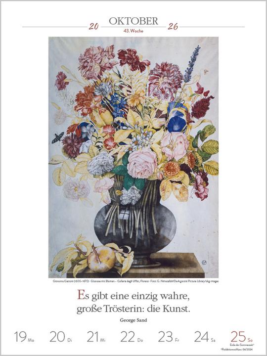 Produktbild Literaturkalender Kunst 2026 (32 x 24 cm)