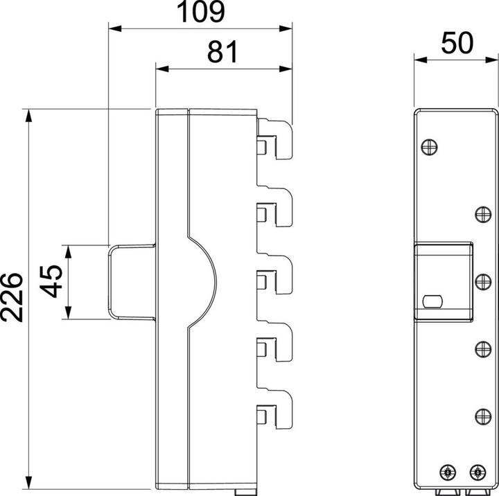 Image du produit OBO Bettermann MCF50-NAR-TT Rail LightningController tripolaire avec NPE