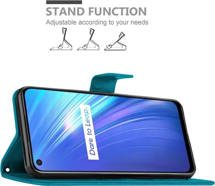 Produktbild Cadorabo Flower Book Hülle für Realme 6 4G / 6s (Apple iPhone 6s, Apple iPhone 6)