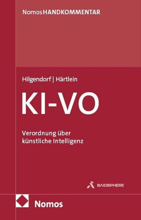 Actual product image Verordnung über künstliche Intelligenz: KI-VO (German, Eric Hilgendorf, Johannes Härtlein, 2025)