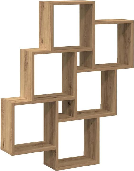 Actual product image VidaXL Würfelregal Wandregal Hängeregal Bücherregal Schweberegal Artisan-Eiche (78 x 15 x 93 cm)