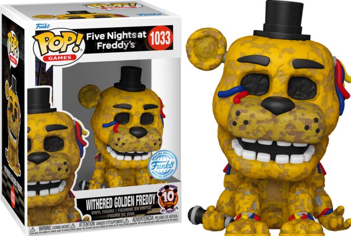 Actual product image Funko POP! Five Nights at Freddy's Withered Golden Freddy Exclusive