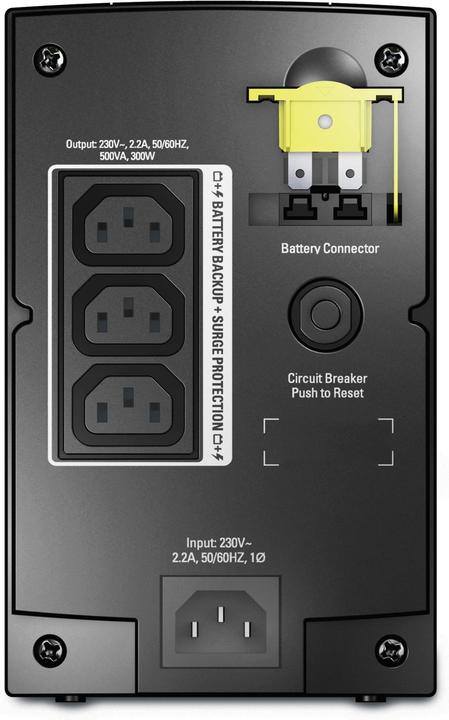 Immagine prodotto APC Back-UPS AVR, IEC (500 VA, 300 W, Interattivo linea UPS)