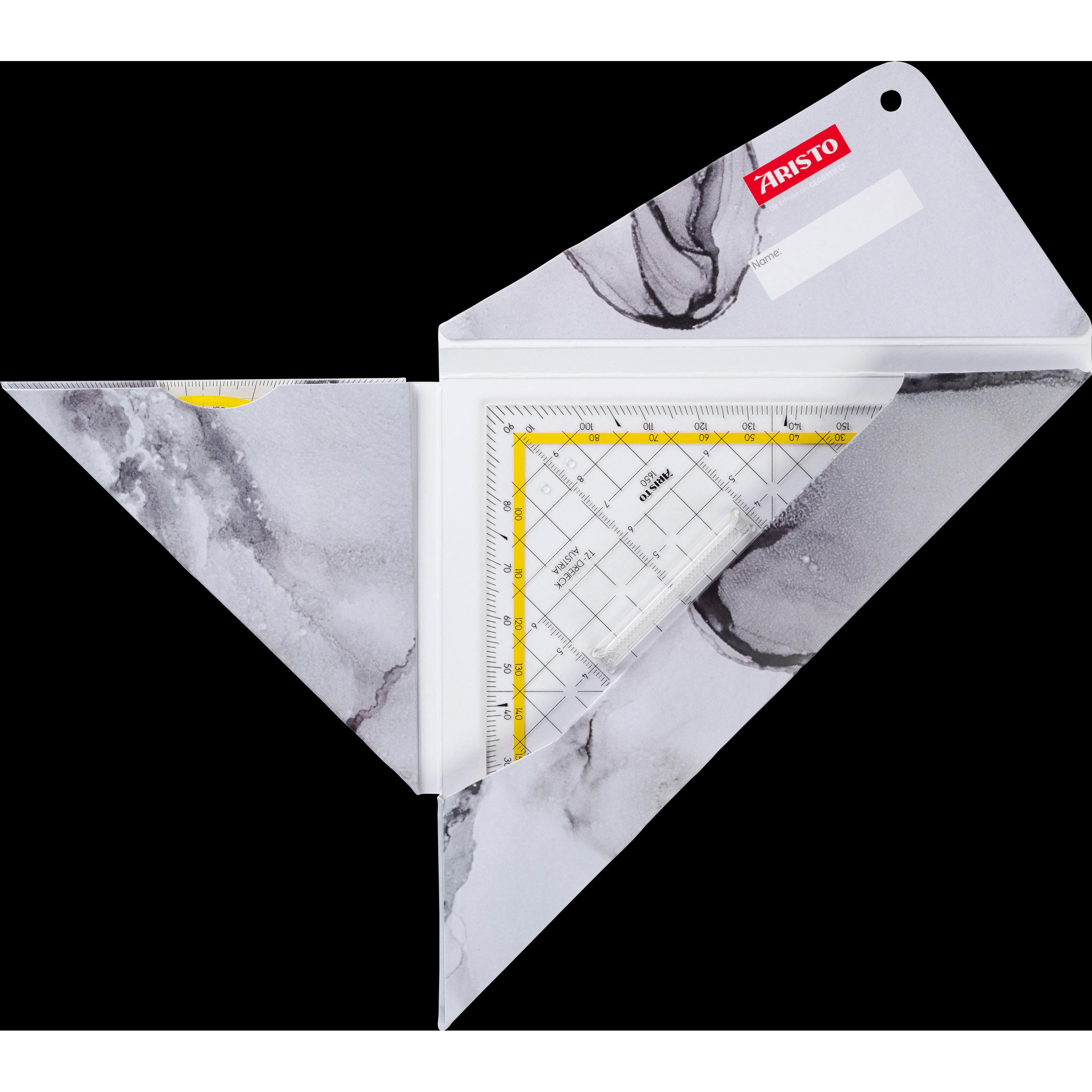 Thumbnail - Aristo, Lineal, Geocover 3in1 Set white&grey mit Schutzhülle + je 1 1552, 1650/2 (406.40 mm)