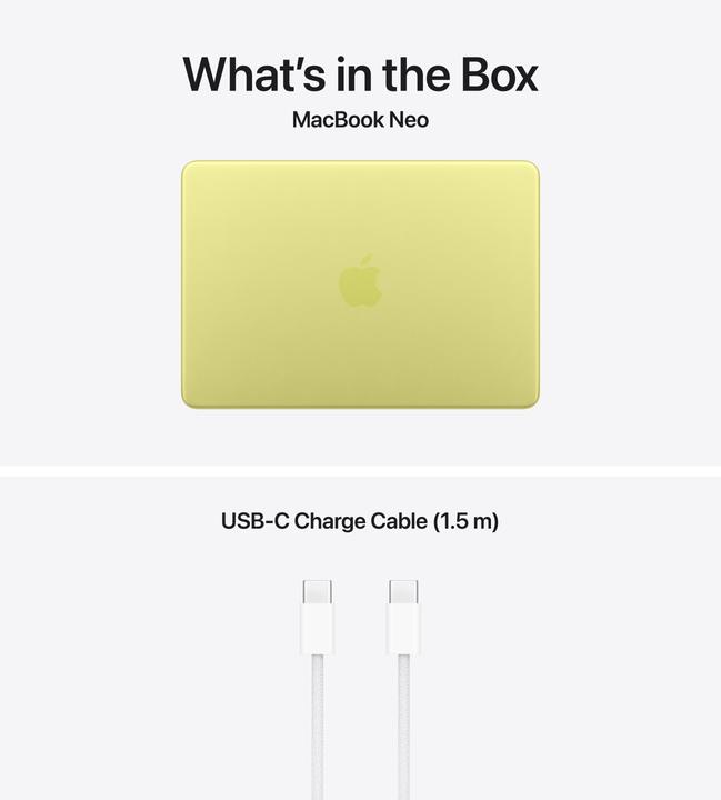 Immagine prodotto Apple MacBook Neo - 2026 (13", 512 GB, 8 GB, Svizzera, Apple A18 Pro)