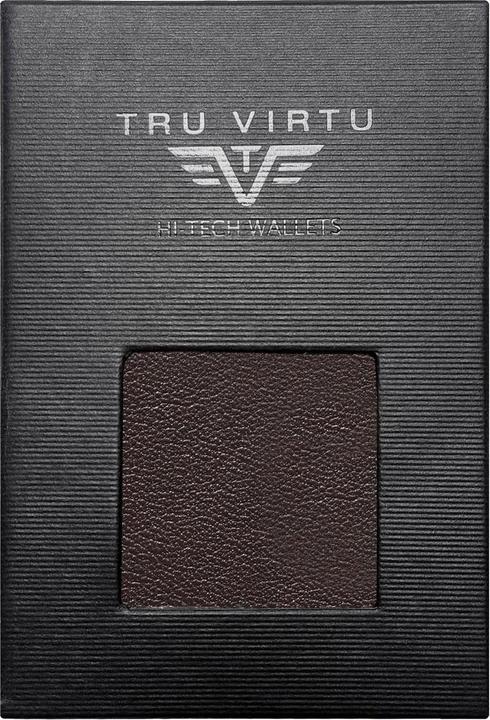 Immagine prodotto Tru Virtu Portafoglio Click & Slide Sleek Nappa Marrone/Argento