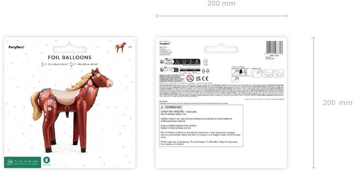 Nährwerte und Zutaten Partydeco Folienballon Pferd Braun (1 x)