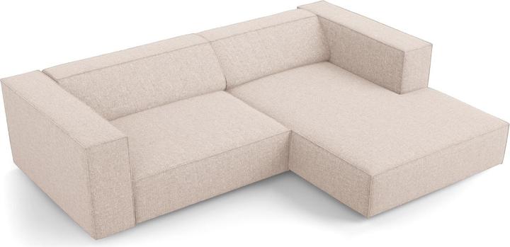 Actual product image Cosmopolitan Design Right Corner Sofa, "Arendal", 3 Seats, Beige, 224x166x70 Made in Europe (3-seater, Corner sofa)
