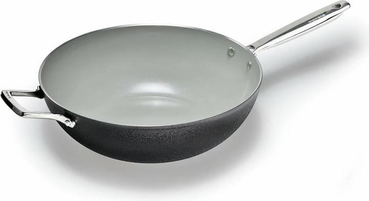 Moneta Alluflon Wok Armonia Finegres 32cm with (Frying pan, Aluminium)